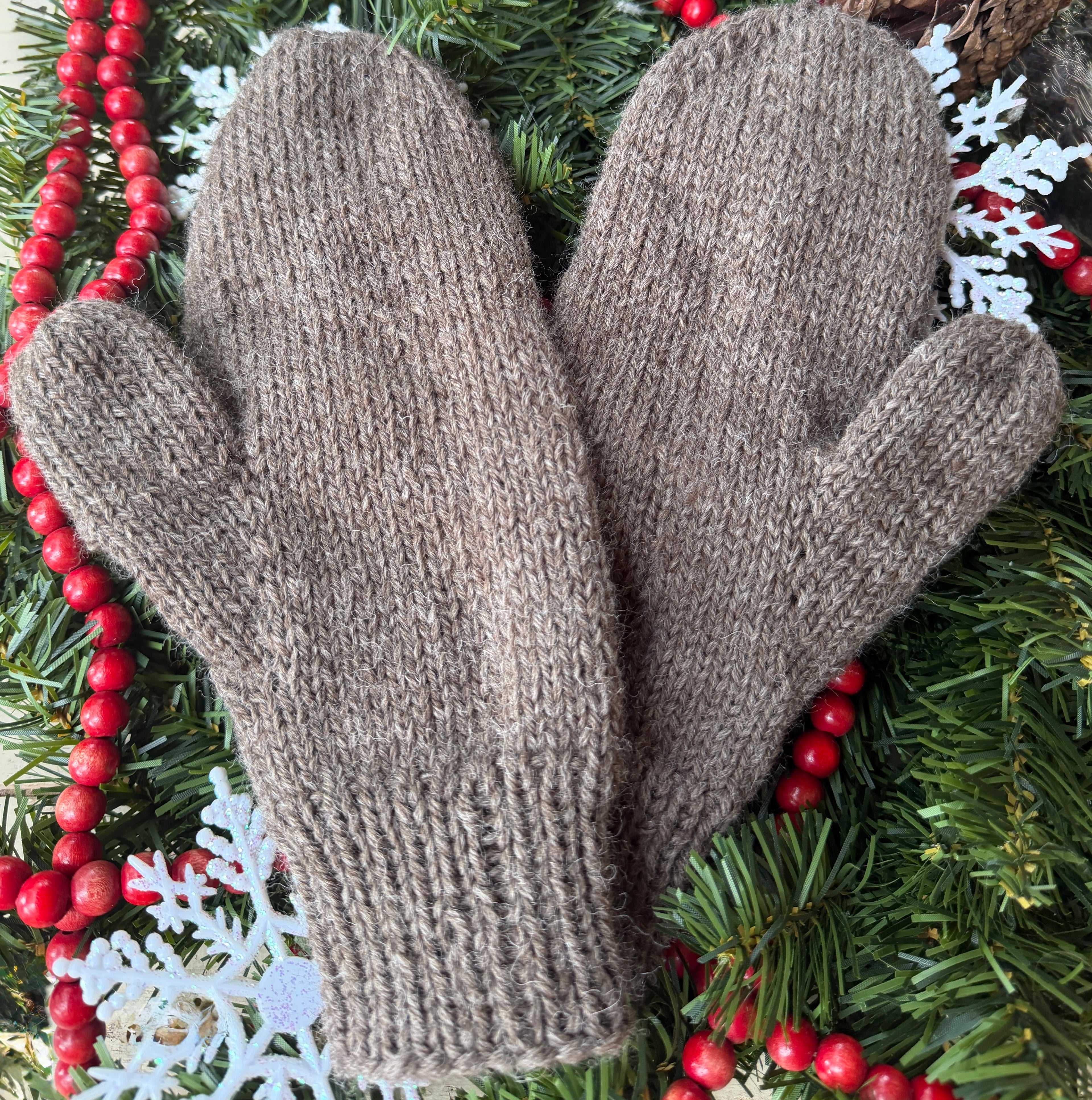 Hand-knitted Mittens