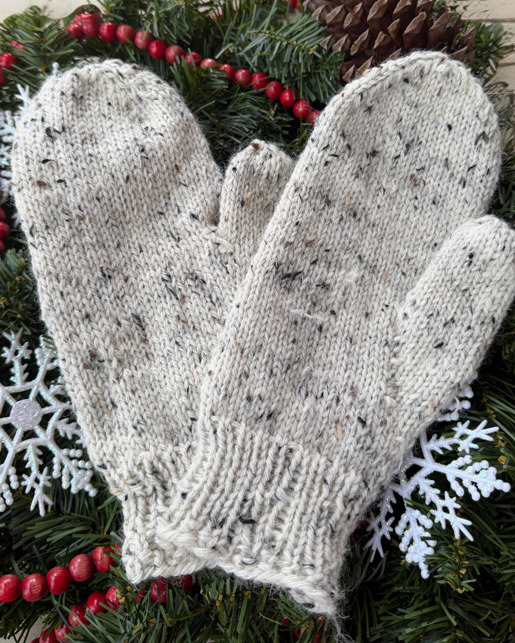 Hand-knitted Mittens