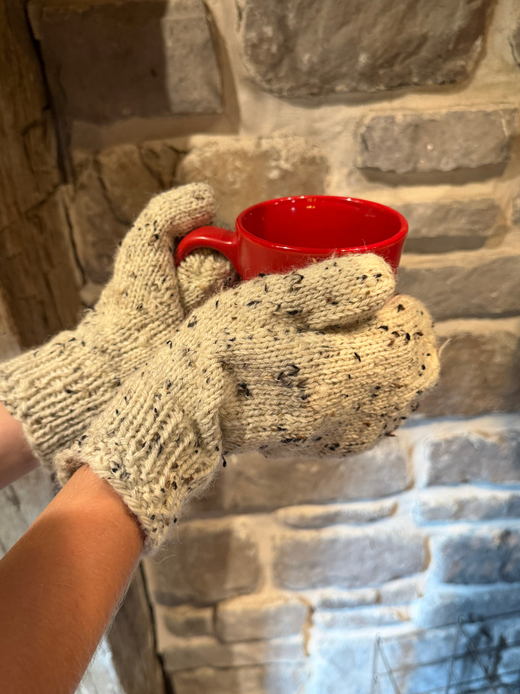 Hand-knitted Mittens